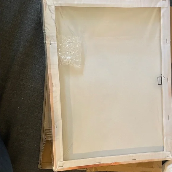 Source Unknown Abstract Art with Cream and Orange Hues - Picture 2 of 3